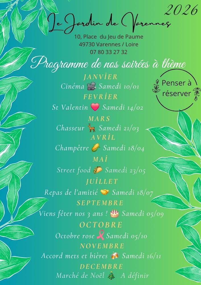 Le Jardin De Varennes Bar Restaurant - Menu Image 4